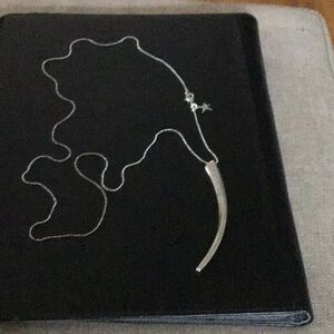 Sleek Silver Necklace with Modern Design from Melissa Gorga, NJ HOUSEWIVES SHOW.